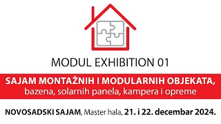 MODUL EXHIBITION 01  sajam montažnih kuća modularnih objekata glampinga bazena opreme i kampera [upl. by Uball581]