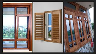 Modern wooden window design  Wood window design [upl. by Leksehc200]