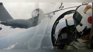 AV8B Harrier Refuel in the Air with Airbus A400M Atlas • Cockpit View [upl. by Egni]