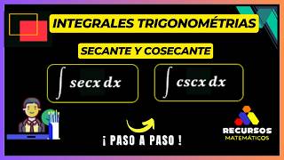 Integral de las funciones secante y cosecante [upl. by Clarkson19]