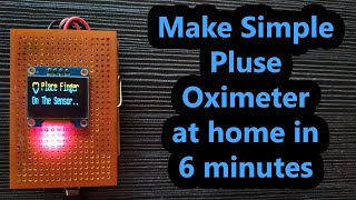 Make Simple Pulse Oximeter at home in 6 minutes  MAX30100  Arduino [upl. by Godric260]