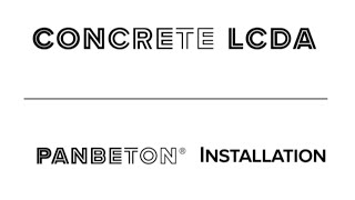 Panbeton® Installation  Concrete LCDA [upl. by Osana]