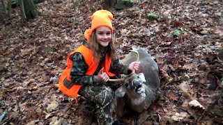 GIRL DROPS BUCK IN ITS TRACKS 2022 Deer Hunting Season Pennsylvania 4 GENERATIONS IN ONE STAND 243 [upl. by Valerlan]