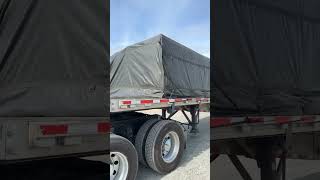 Tarp time explore trucker trucking flatbedtrucking flatbed wti lumber safety peterbilt [upl. by Awhsoj]