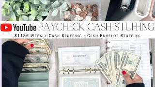 YouTube Paycheck Cash Stuffing 1136  Weekly Cash Stuffing  Cash Envelope System  Sinking Funds [upl. by Blondie452]