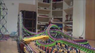 Senza Fiato Recreation Knex Coaster Rollercoaster Achtbaan [upl. by Elmaleh]