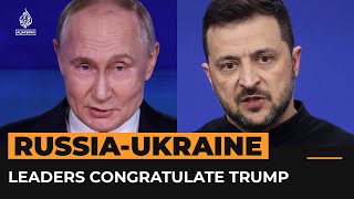 Putin Zelenskyy offer duelling congratulations after Trump victory  Al Jazeera Newsfeed [upl. by Nnahoj962]