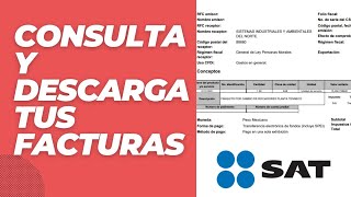 Consultar facturas emitidas y recibidas del SAT 2024 [upl. by Latsryk]