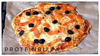 Proteinpizza ohne schnick schnack Zutaten blitzschnell gemacht [upl. by Capello]