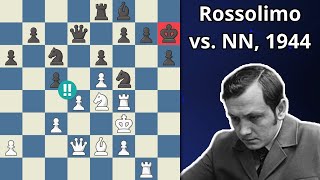 GM Rossolimos Fantastic Checkmate  Rossolimo vs NN 1944 [upl. by Lehcsreh]