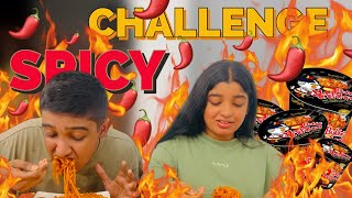 කෑවා නෙමේ ගිල්ලා 🥵🔥  Korean spicy noodles challenge 🌶  Ramen noodles 🍜 [upl. by Uos]