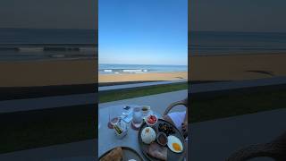 Breakfast by the beach at TANA BEACH VILLAS staycation beach tanabeachvillas [upl. by Yelbmik]