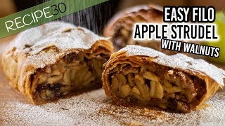 Easy Apple Strudel made with Filo Pastry [upl. by Verras]