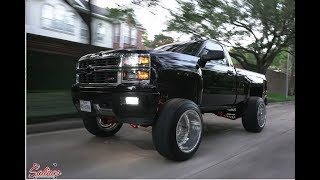 Houston truck scene LIFTED CAMMED SINGLE CAB ON FORCES [upl. by Dollar]