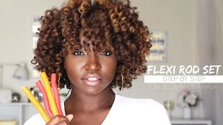 HOW TO  FLEXI ROD SET  Creme of Nature NEW BLOW OUT CREME [upl. by Sirob623]