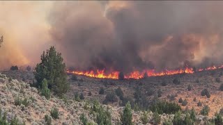 Bench Lake Fire continues to grow Durkee and Cow Fires in Oregon burn over 116431 acres [upl. by Dylan]