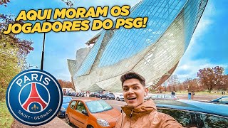 VISITANDO o BAIRRO que MORAM OS JOGADORES DO PSG em PARIS MESSI MBAPPÃ‰ NEYMAR [upl. by Aelat916]