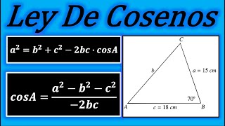 Ley de Cosenos  Ejercicio 1  Encontrar un lado y dos ángulos [upl. by Pearlstein615]