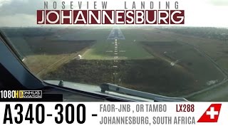 Fantastic A340 Cockpit Landing in Johannesburg [upl. by Vani]