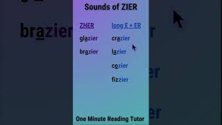 High School Phonics Practice  2 Sounds of ZIER reading phonics highschoolreading lettersounds [upl. by Malarkey766]