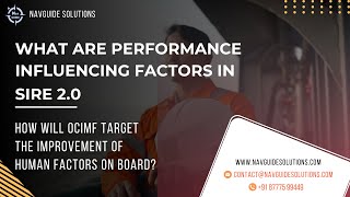 SIRE 20 Part 4  Performance Influencing Factors PIFs in SIRE 20 [upl. by Calida]