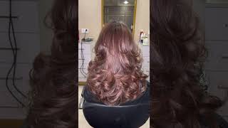 Light golden brown hair colour  haircut  blowout [upl. by Neuburger]