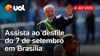 7 de Setembro ao vivo Lula Moraes e outras autoridades participam do desfile Janja viajou [upl. by Airdnaxila]