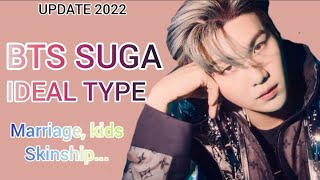 BTS Suga Min Yoongi Ideal Type of Girl  Updated 2022 [upl. by Melac]