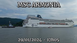 MSC Armonia partindo de Santos 29012024 [upl. by Eiramnerual]