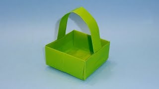 How To Make Easy Paper Basket  DIY Origami Basket Paper Craft Ideas [upl. by Manley]