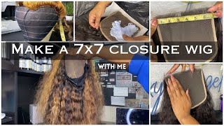 7x7 Closure Wig Construction  Bleaching Knots amp Toning  Deconstruct Old Wig  Make a Wig with me [upl. by Bern]