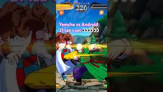 yamcha vs andriod21labcoat dark matter attack versus yamcha spirit ball dragonball supersaiyan [upl. by Kcirednek]