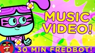 Music Video AND MORE  OVER 30 MINUTES Of Songs For Kids  Fredbot Nursery Rhymes [upl. by Fromma]