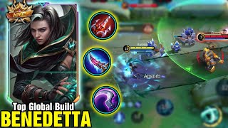 TOP GLOBAL BUILD BENEDETTA EXP LANE AGAINST JAWHEAD  MLBB BENEDETTA GAMEPLAY [upl. by Turk]