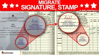 How to Migrate Stamp and Signature किसी भी फॉर्म पर स्टैम्प और सिग्नेचर कैसे कॉपी पेस्ट करेंF2F [upl. by Shelden]