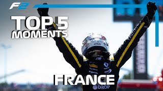 Top 5 Formula 2 Moments  2019 French Grand Prix [upl. by Adil]