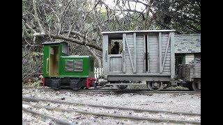 Peckforton Light Railway  HGLW loco pottering around the sawmill sidings [upl. by Tapes]