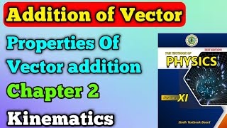 Addition of vector  properties of vector addition chapter 2 kinematics class 11 New physics book [upl. by Anaujd291]