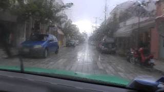 Heavy rainfall in Pythagorion October 16th 2010 [upl. by Yerhcaz]