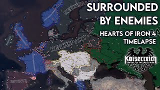 Surrounded By Enemies  HOI4 Kaiserreich Timelapse [upl. by Aititil]