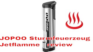 JOPOO Sturmfeuerzeug Jetflamme Jet review [upl. by Doomham628]