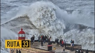 Las olas gigantes de Nazaré  Portugal [upl. by Enymsaj]