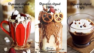 3 recettes faciles pour préparer de chocolat chaud  طريقة تحضير شوكولاطة ساخنة [upl. by Ellezig]