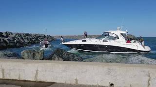 Boat Crashes into Rocks amp Police Boat [upl. by Tiloine167]