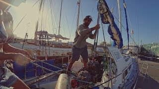 Filling holes in Fibreglass and Rigging for Lifting  Free Range Sailing Ep 68 [upl. by Niarb]