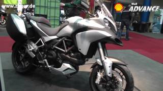 Aprilia Caponord 1200 vs Ducati Multistrada 1200 2013  Vergleich  Compare  Walk Around [upl. by Ecydnarb]