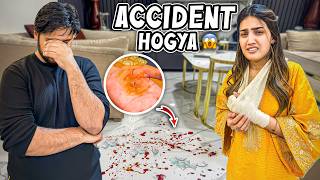 IQRA KA BHT BURA ACCIDENT HOGYA 😱  Khoon Sy Living Room Bhar Gya 🤯  Stitches Lgany Par Gaye 🤕 [upl. by Mohn299]