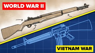 WW2 Rifles vs Vietnam War Rifles  Military Gun Comparison [upl. by Ycal]