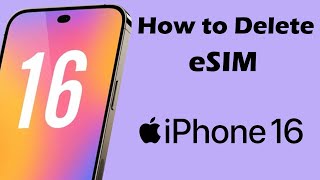 How to delete eSIM from iPhone 16 [upl. by Ailemor404]