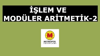 YÖS MAT1 İŞLEM VE MODÜLER ARİTMETİK2 [upl. by Eirhtug]